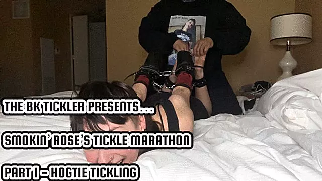 SMOKIN ROSE S TICKLE MARATHON - PART 1 - HOGTIE TICKLING