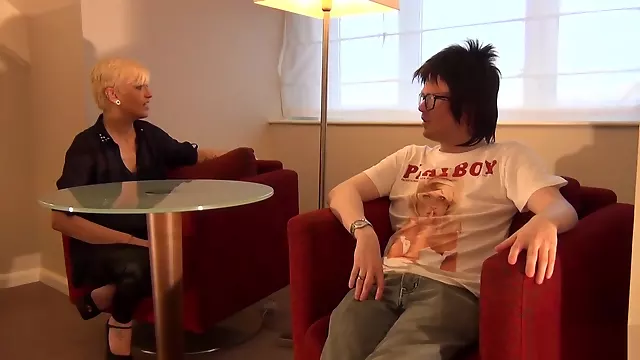 Blond Facial, Gesichtsbesamung, Reif Gesichtsbesamung, Nerd Gesichtsbehandlung, Reife, Reifer Blowjob