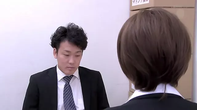 Amazing Japanese chick in Crazy Office, Blowjob JAV movie