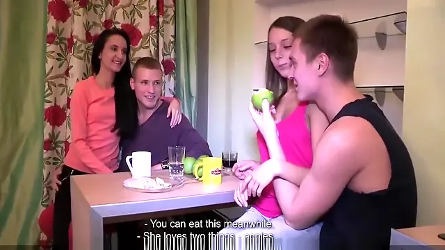 Perfect double date with swinger sex
