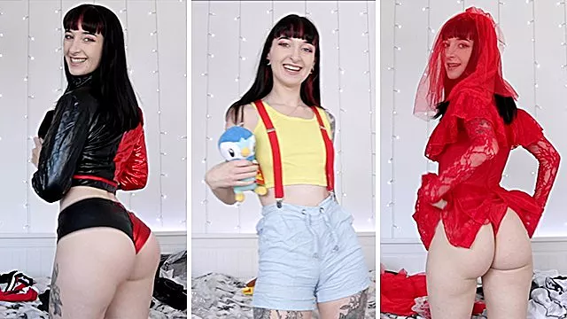 Slutty Nerd Tries On Halloween Costumes Cosplay Haul Vlog Persephone With Persephone Pink