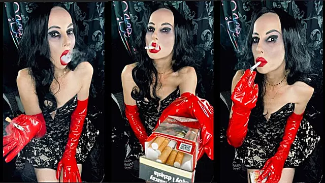 Noir Vintage, Fetichiste Noir, Black Manique, Fétiche Smoking, Gant Fumer, Gants Latex, Smoking