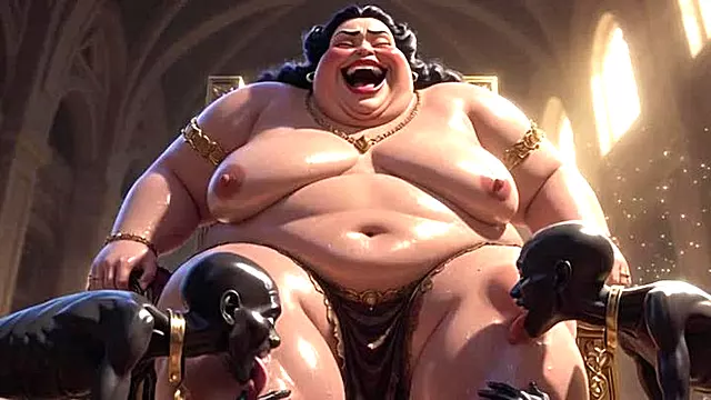 Huge BBW Mistress Foot Worship - Slaves Licking Her Feet to Ecstasy