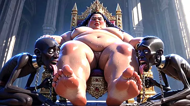 SSBBW Royal Mistress Enjoying Slave Foot Licking - Pure Bliss