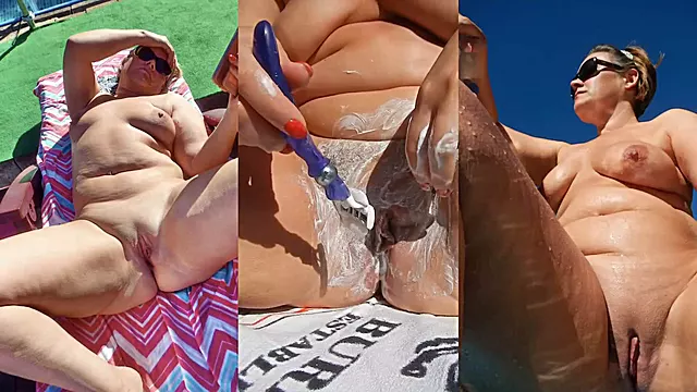 Karola rasiert ihre Fotze blank
