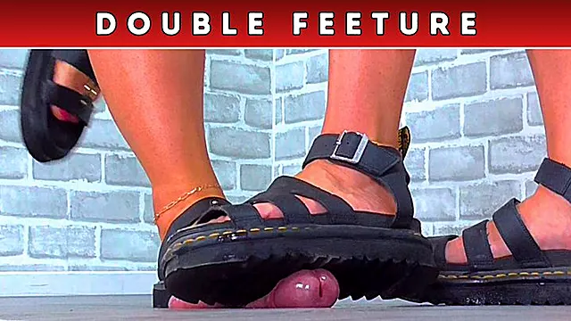 Goddess Amber & Miss Lucy - Flattening Your Face, Cock & Balls Under Our Platform Sandals - 216 Glans Cam & Gag Cam Double Feeture
