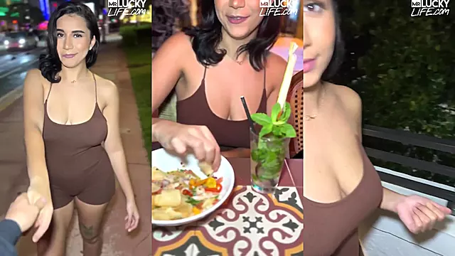 Sinning On South Beach With Gorgeous Brunette Roxie Sinner