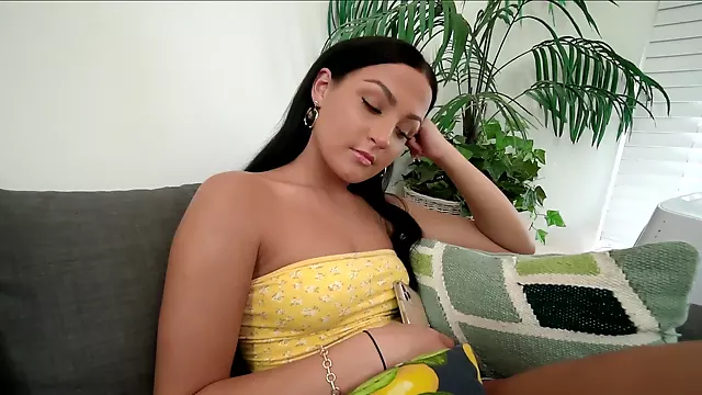 Mila Monet tricks her stepbro into sex