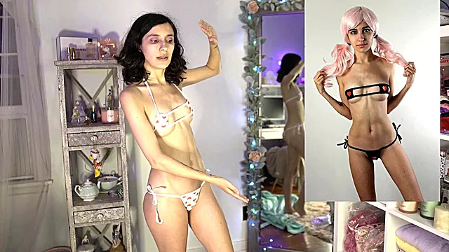 Tiny cups extreme micro bikini try-on haul with Naiadesaqua
