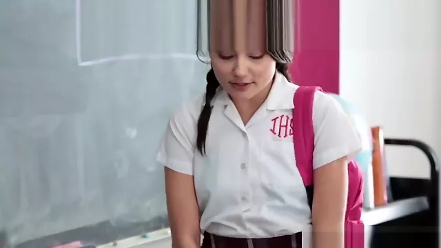 Uniform Teen Cum Sprayed