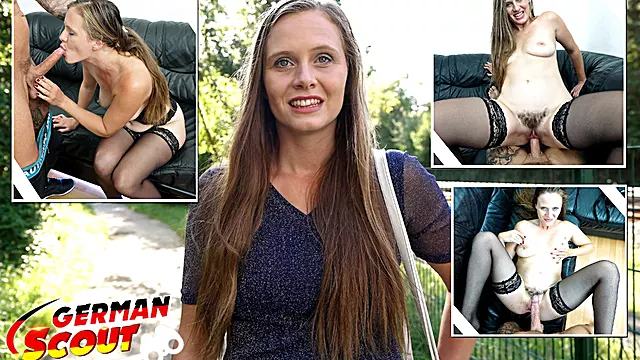 German Scout - Natural Girl Riddy with Hairy Pussy Get Multiple Orgasm at Pick up Casting