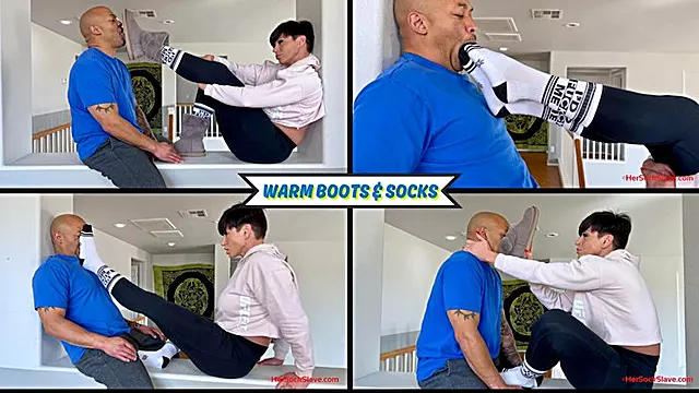 Warm Boots and Socks - Goddess Rapture Humiliates Her Foot Slut with Her I'd Fuck Me Socks and Dirty Ugg Boots - She Fills His Mouth with Everything Foot - 4K (MP4)