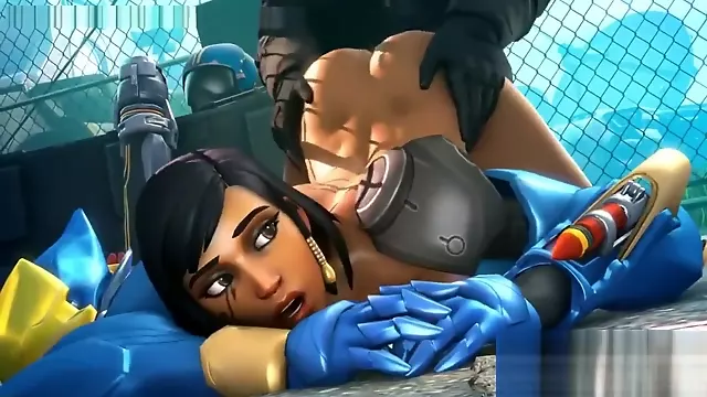 Overwatch pharah gets hot fuck