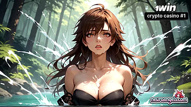 Sexy nymph takes a deep, humid throatful of her lover's rod in a misty woods stream, droplets glistening as she shrieks - extraordinaire hard-core XXX!