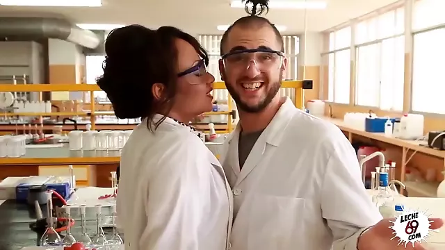 LECHE 69 Lab Nerd wants penis in her Latina vagina