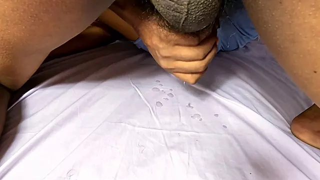 My girlfriend's parents were away, so we had a wild romp on their bed