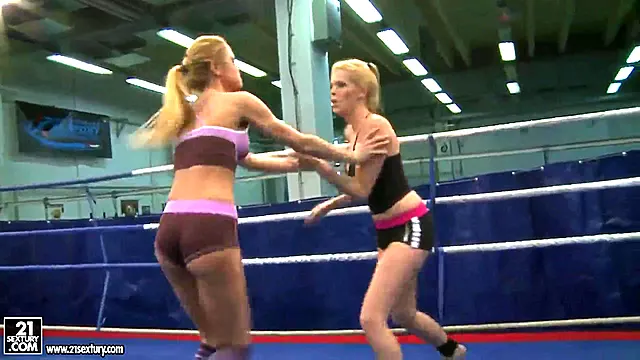 Katalin and Lily Love are having nude catfight