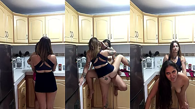 I fuck my neighbor's daughter in the kitchen of her house