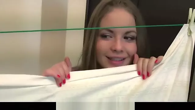Naughty teeny asks old man to play with his old dick