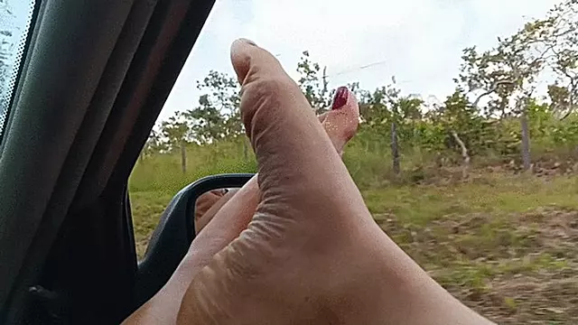 Fetysz Stóp, Stopy, Podeszwy Stóp, Stopy Auto, Fetysz Stóp Joi, Z Bliska