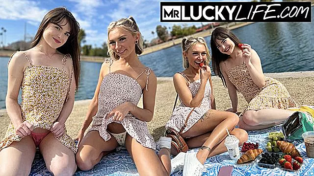 Chloe Temple and Megan Marx's small tits dirt by Mr Lucky Life