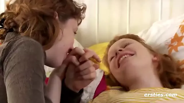 Raunchy lezzies Bonnie and Sondrine thrilling sex clip