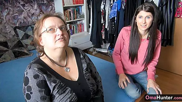 Lesbian video with femme fatale SandraG and Othilia from OmaHunter
