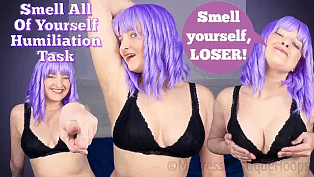 Smell All Of Yourself Humiliation Task - Female Domination, Femdom, Humiliatrix with Mistress Mystique Hoops - WMV