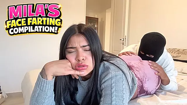 Mila Nonstop Face Farting Compilation! 4 Different Vids!