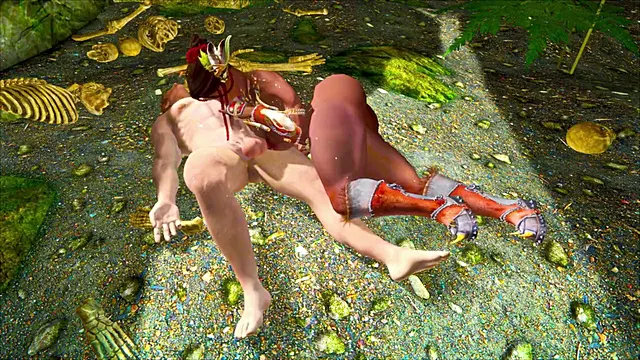 Thicc ebony gamer Ariel gets down in Skyrim with some erotic action