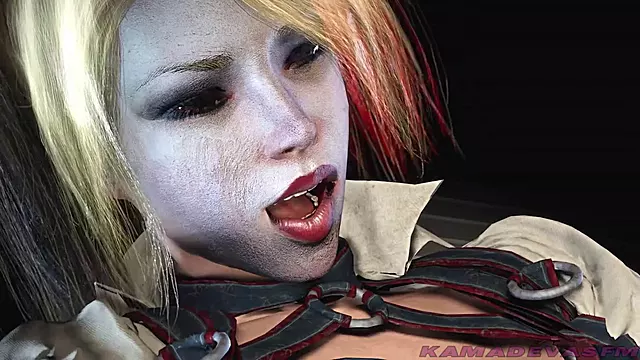 Harley makes supergirl her bitch