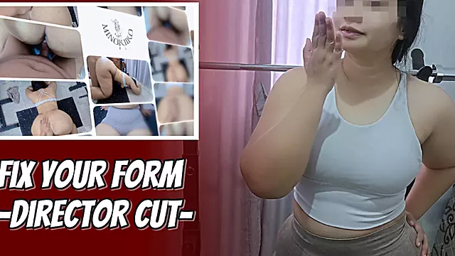-dc- Asian Fitness Girl Need to Correct Her Doggy Form