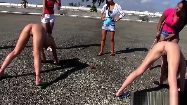 Lascivious college slut slobbers snatch after cricket