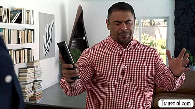 Letting our technician fix our wire and my ass too