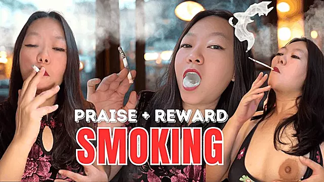 Milf Asie, Esclave Asiatique, Fumeuse Cigarette, Smoking, Vieille Asiatique