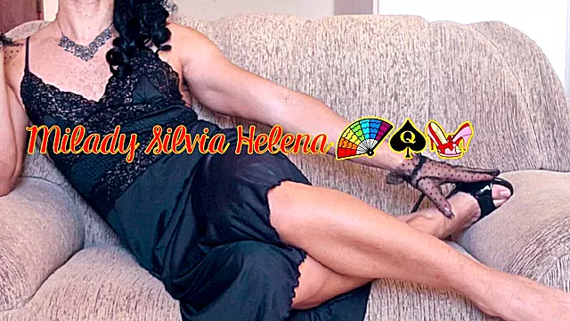 White Meat in Satin and High Heels for Dinner