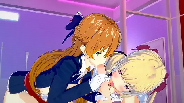Hentai Sexo A Tres Menage, Hentai Pussy Licking And Sex, Dedo Boca, Hentais