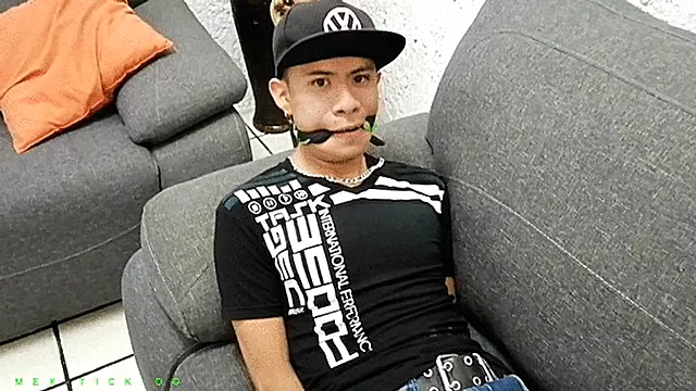 18-Year-Old Cutie Gets Tickled All Over His Super Ticklish Body. Especially His Soft Feet Are Very Ticklish. To Punish The Boy Even More He Also Gets Gagged & Blindfolded. Watch Him Squirm!