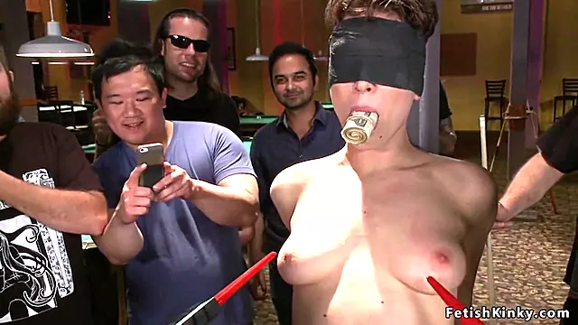 Slave Spanked And Dp Banged In Public