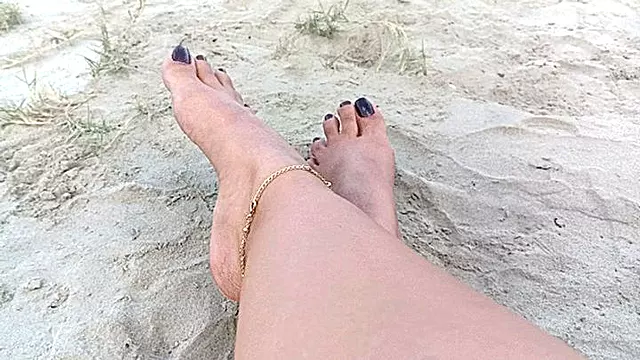 Strand Pullar, Strand, Smutsiga Fötter, Fot Fetish, Fötter, Fetisch, Smutsig