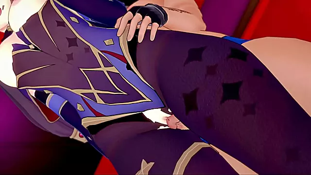 Mona from Genshin Impact Gives Seductive Handjob With Passionate Touches
