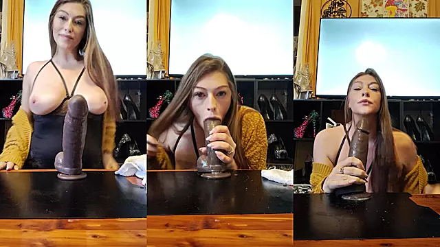 Milf's deepthroat passion leaves head cocked