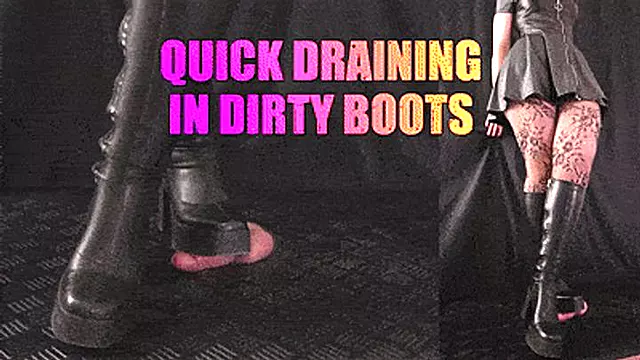 Quick Draining in Dirty LaModa Boots (Close Double Version) - TamyStarly - Cock Balls Crush Trample, Shoejob, Bootjob, CBT, Ballbusting, Trampling, Stomping
