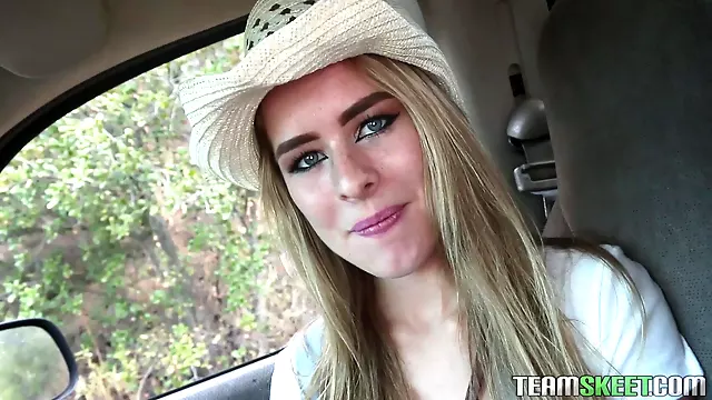 Blonde Teen In Cowboy Hat Deepthroats First Seen Big Cock