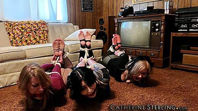 Continuation of containment chronicles, as curious companions Nyxon, Catherine Sterling, and Lexi Lane are having fun being bound and hogtied! Custom Video ! Part Two of Two! HD MP4 Version