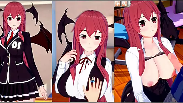 Big-Breasted Touhou Devil Gets Hand Job & Blowjob in Eroge Koikatsu! 3D Hentai