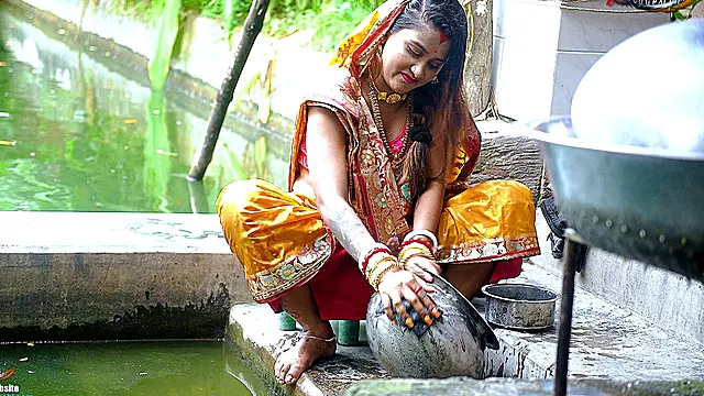 Desi Beautiful Niman Sudeepa Bhauji's Pussy Feels Very Nice in the Kitchen Full Movie