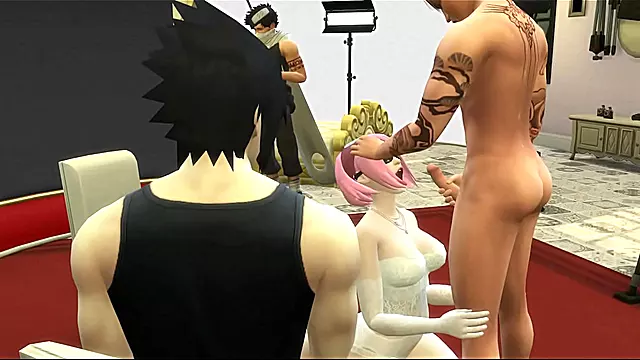 Sakura Cheats on Naruto Netorare Wedding Day Anal Adventure