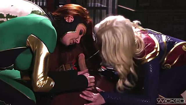 Kenzie Taylor, Seth Gamble And Lacy Lennon In Engaged Superhero