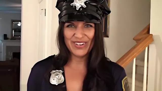 SAFFRON LEBLANC police cop tease